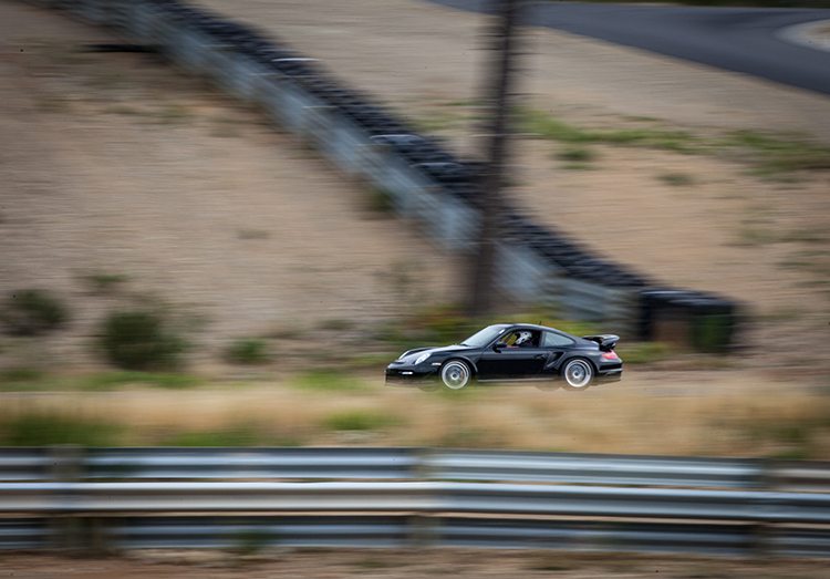 Porsche track car supported by Cantrell