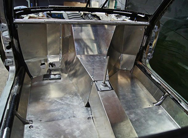 Workshop fabrication at Cantrell Motorsports