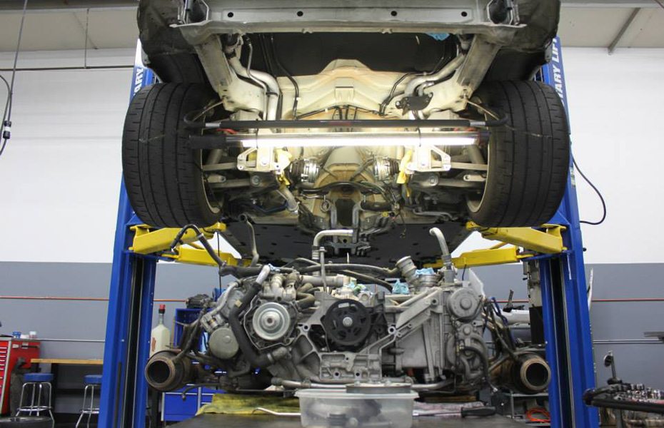 Cantrell Motorsports workshop service bay
