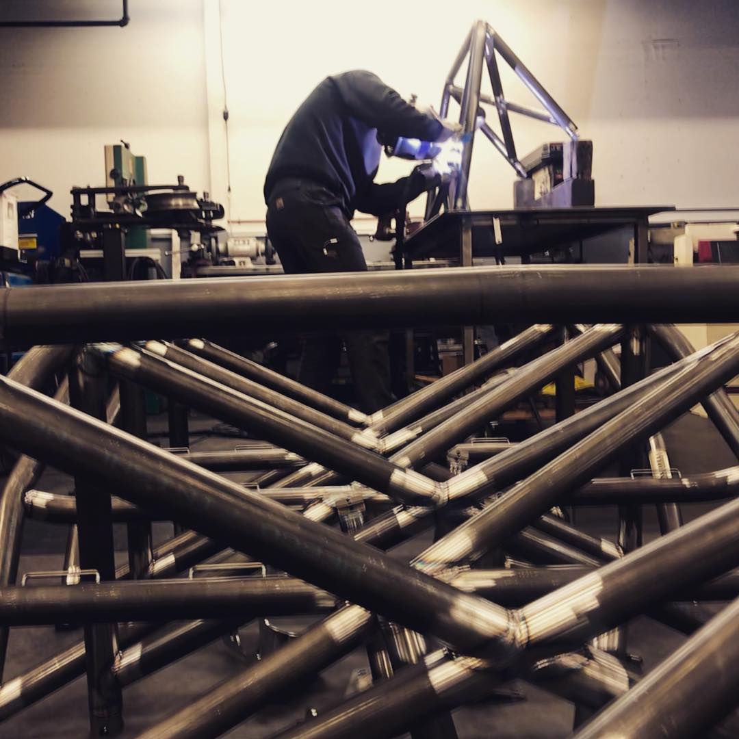 In-house roll cage and chassis fabrication
